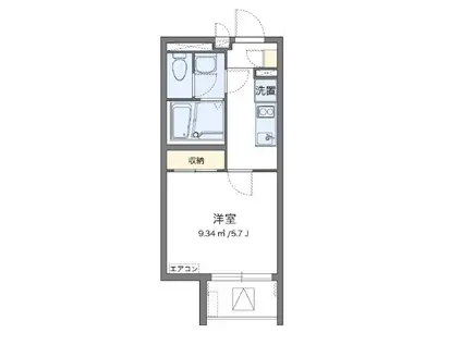 クレイノNAKAMURA(1K/3階)の間取り写真