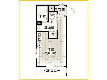 リチェンシア横浜三ッ沢下町(ワンルーム/3階)の間取り写真