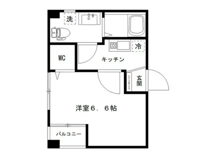サンフラワーIII(1K/3階)の間取り写真