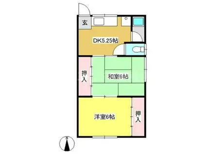 サンシャイン御幸(2DK/2階)の間取り写真