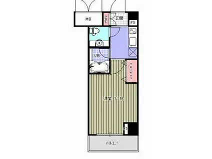 HF愛宕橋レジデンス(1K/5階)の間取り写真