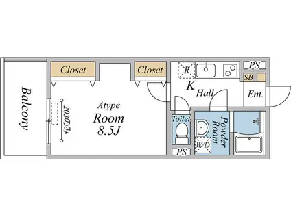 船橋市飯山満2丁目工事(1K/1階)の間取り写真