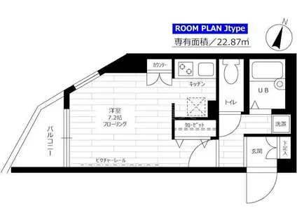 ステージグランデ田園調布(1K/2階)の間取り写真