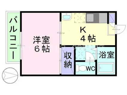 コートビレッジE(1K/1階)の間取り写真