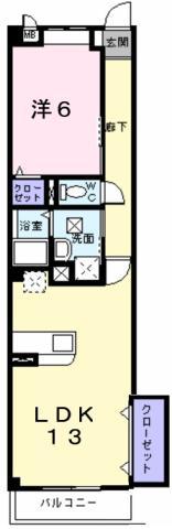 ＪＲ牟岐線 阿波中島駅 徒歩13分 2階建 築21年(1LDK/2階)の間取り写真