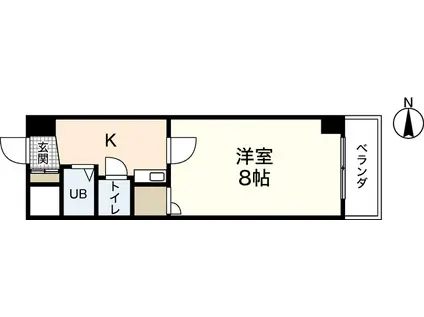 リバーシティオガワ(1K/2階)の間取り写真