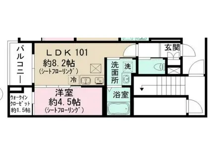 東京都練馬区上石神井南町計画(1LDK/1階)の間取り写真