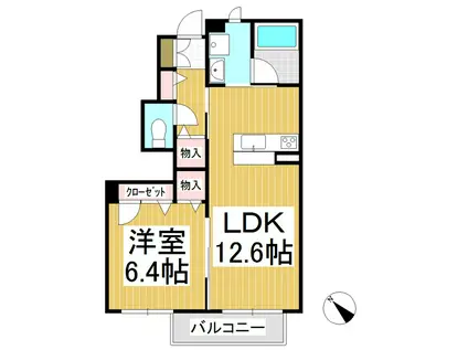ドリームフォレスト(1LDK/1階)の間取り写真