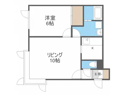 マーサ23(1LDK/2階)の間取り写真