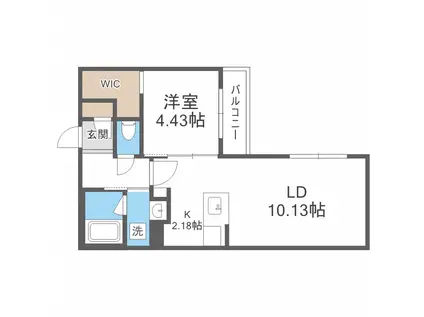 DAIYA SFIDA SAPPORO CITY(1LDK/3階)の間取り写真