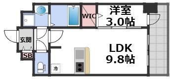 ミラージュパレス大阪ドームPROSPER(1LDK/11階)の間取り写真
