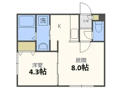 FERIO-II(1LDK/1階)の間取り写真