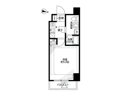 プレール・ドゥーク東陽町II(1K/6階)の間取り写真