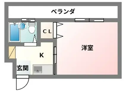 メゾンうちま(1K/4階)の間取り写真