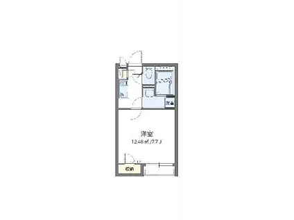 クレイノYAMAKOVI(1K/1階)の間取り写真