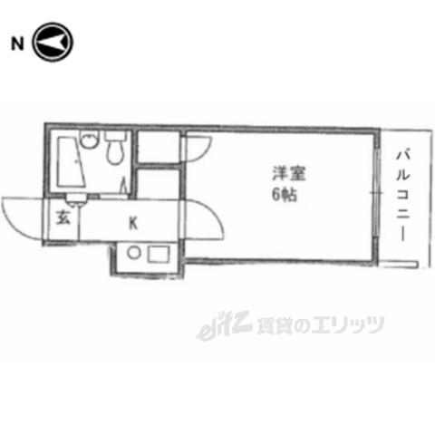 レオパレス美國(1K/2階)の間取り写真