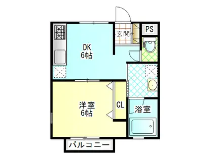 メゾンアンビシャス(1DK/1階)の間取り写真