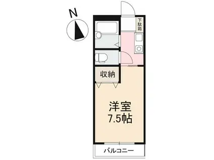 アサダハイツ(1K/3階)の間取り写真