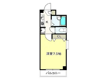 サンアーク向原(1K/2階)の間取り写真