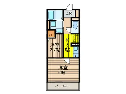 タウンコート上木崎(2K/2階)の間取り写真