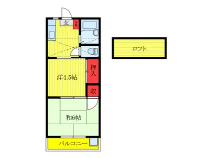 清和ハイツ(2K/2階)の間取り写真