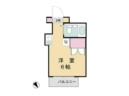 第2玉川グランドハイツ(ワンルーム/2階)の間取り写真