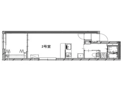 アルファベット森下(1LDK/4階)の間取り写真