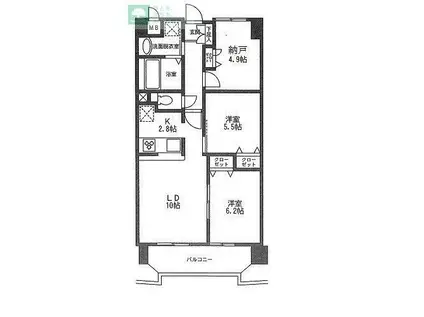 エスペランサ 2(2SLDK/8階)の間取り写真