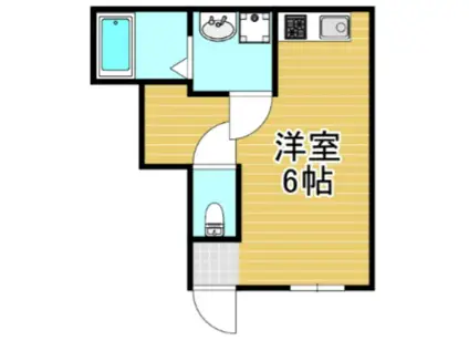 メビウス天下茶屋レジデンスII(ワンルーム/1階)の間取り写真