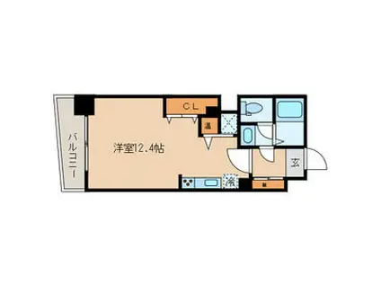 CREST本郷(ワンルーム/4階)の間取り写真