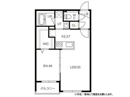 GATO ASSORTI(1LDK/4階)の間取り写真