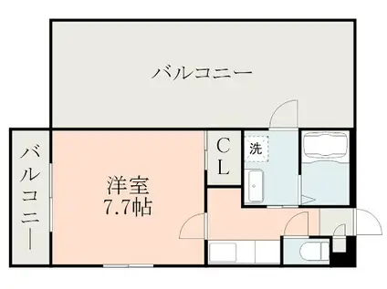 N-南郡元(1K/5階)の間取り写真