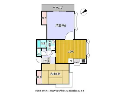 ストークハイツ(2LDK/1階)の間取り写真