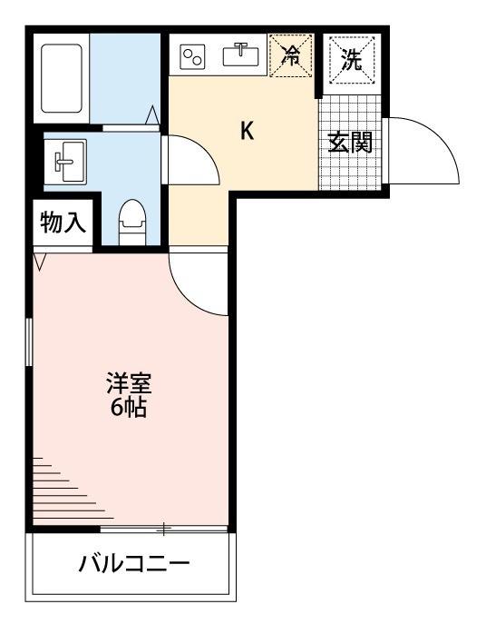 PRECIOUS EARTH逆井(1K/2階)の間取り写真