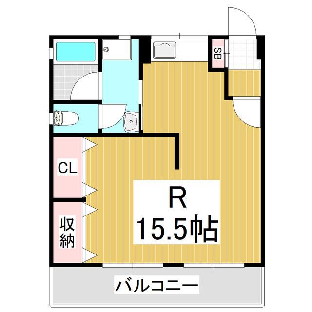 塩ノ崎ビル(ワンルーム/2階)の間取り写真