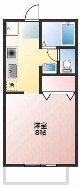 オセアン馬絹(1K/2階)の間取り写真