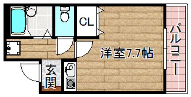 アーバンハイツ城北(1K/2階)の間取り写真