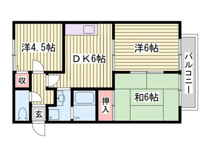 ハイツナカノ(3DK/2階)の間取り写真