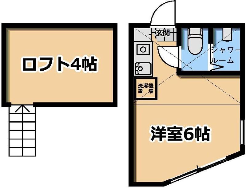 ユナイト田浦クリスカーティス(ワンルーム/2階)の間取り写真