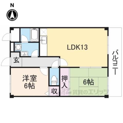 ネストクレール(2LDK/3階)の間取り写真