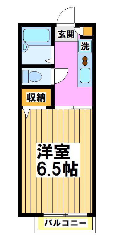 レガシィ調布II(1K/2階)の間取り写真