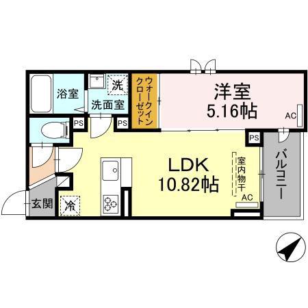 D-STYLE氷川台(1LDK/3階)の間取り写真