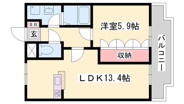 ヴィクトリーステージII(1LDK/1階)の間取り写真