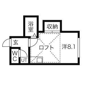 サンビレッジ(ワンルーム/1階)の間取り写真