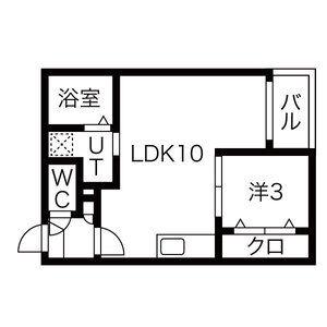WARREN TOBEI(1LDK/2階)の間取り写真