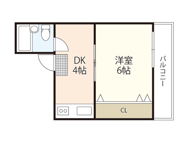 LOFT24(1DK/4階)の間取り写真