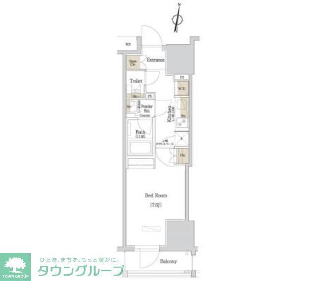 アーバネックス西新宿(1K/4階)の間取り写真