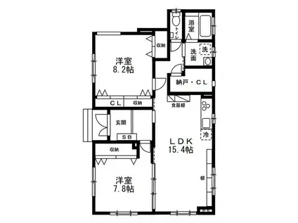 リフージョ一刻(2SLDK/1階)の間取り写真