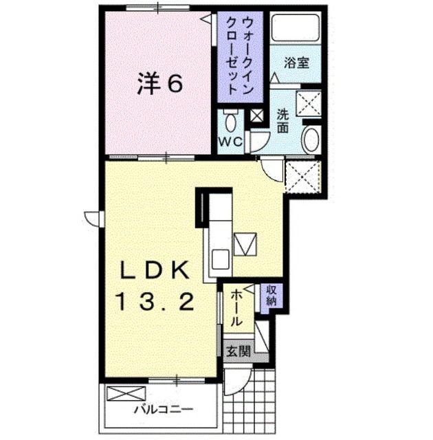 マーヴェラスII(1LDK/1階)の間取り写真