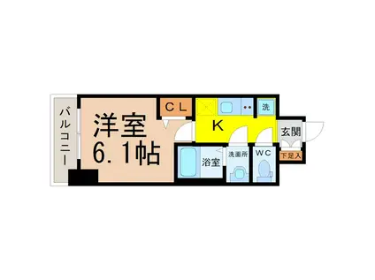 アステリ鶴舞エーナ(1K/6階)の間取り写真